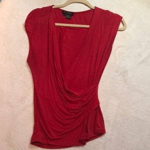 Red wrap shirt